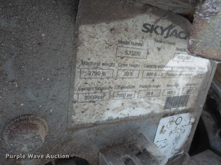 image for item DA6419 2008 Sky Jack SJ III 3220 scissor lift