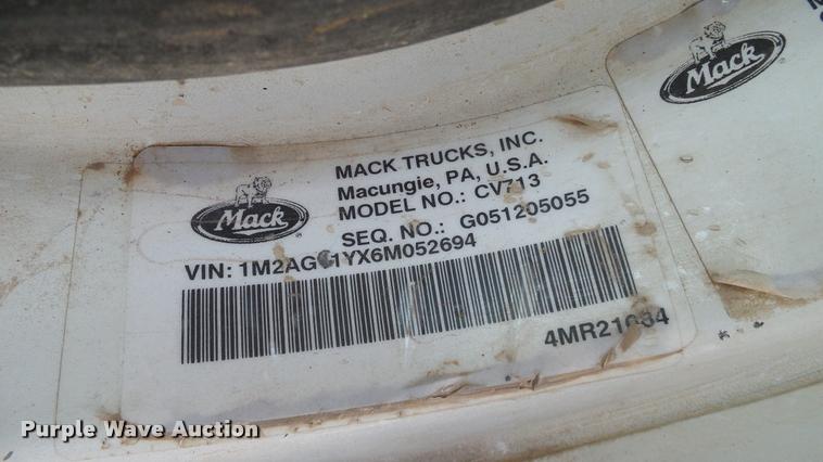 image for item DA6764 2006 Mack CV713 Granite dump truck
