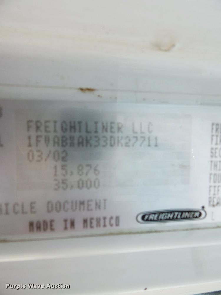 image for item K3272 2003 Freightliner FL80 digger derrick truck