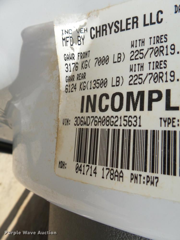 image for item K3273 2008 Dodge Ram 5500 bucket truck