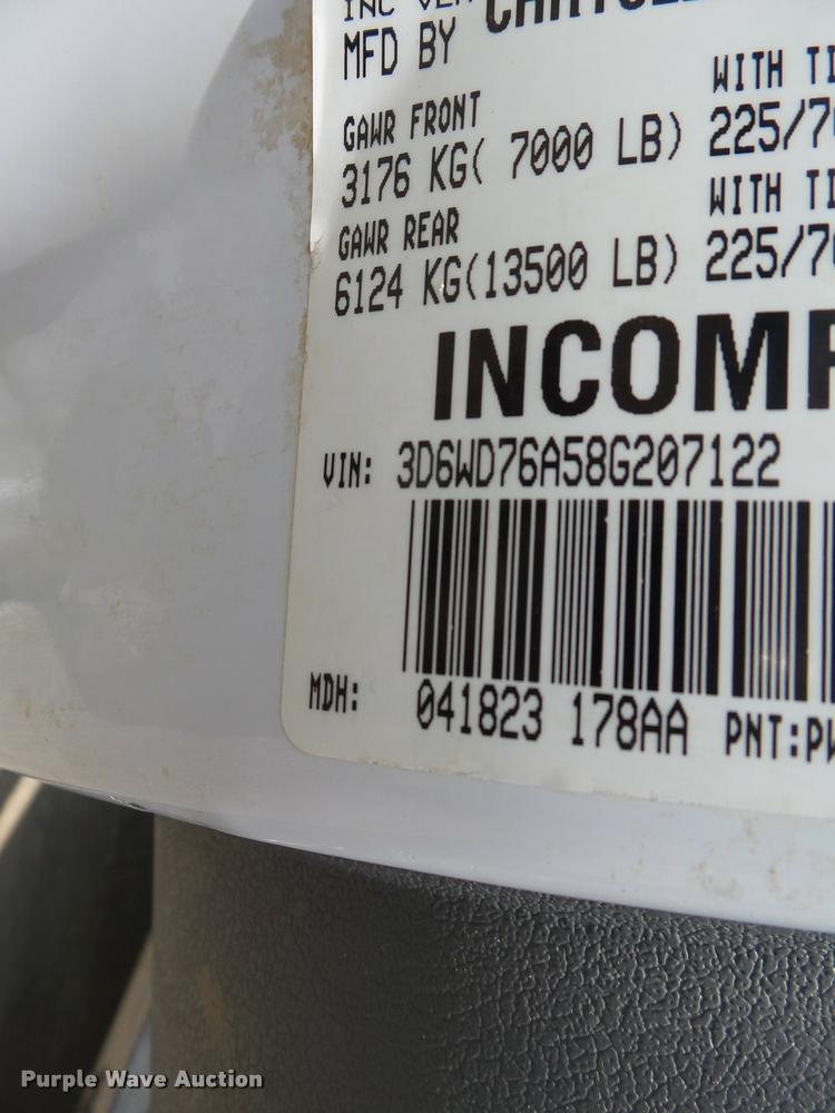 image for item K3274 2008 Dodge Ram 5500 bucket truck