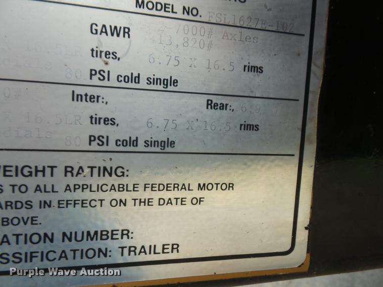 image for item DA6465 1999 Redi Haul FSL1627E-102 equipment trailer