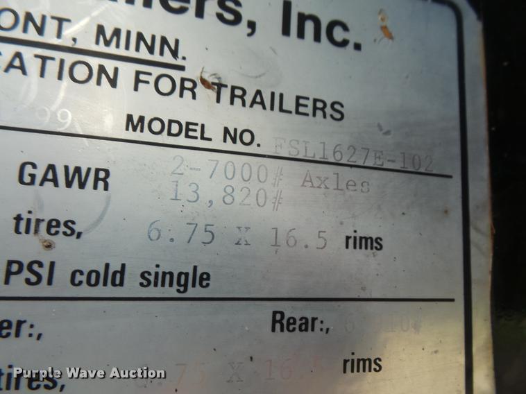 image for item DA6465 1999 Redi Haul FSL1627E-102 equipment trailer