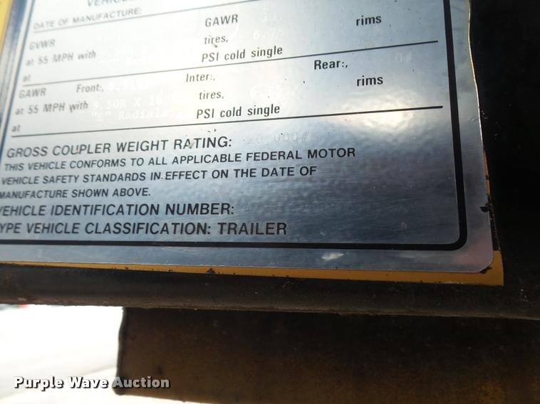 image for item DA6465 1999 Redi Haul FSL1627E-102 equipment trailer