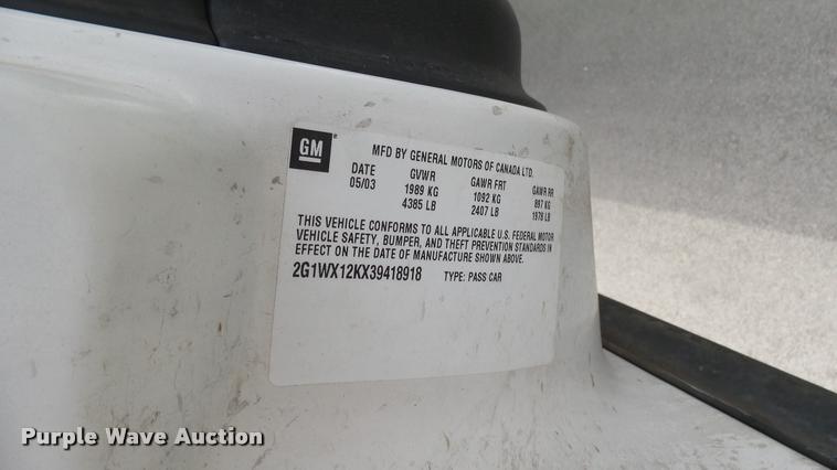 image for item DA7938 2003 Chevrolet Monte Carlo