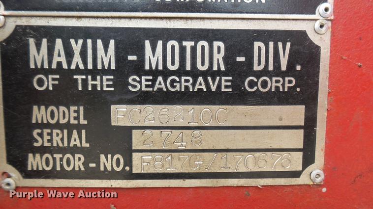 image for item DA7941 1969 Maxim fire truck