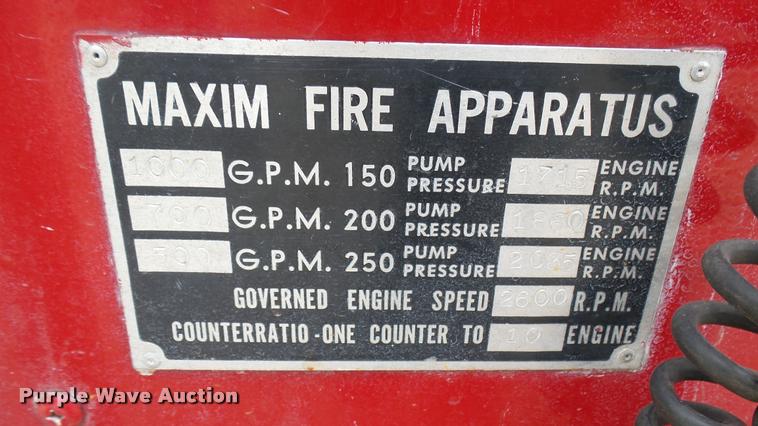 image for item DA7941 1969 Maxim fire truck