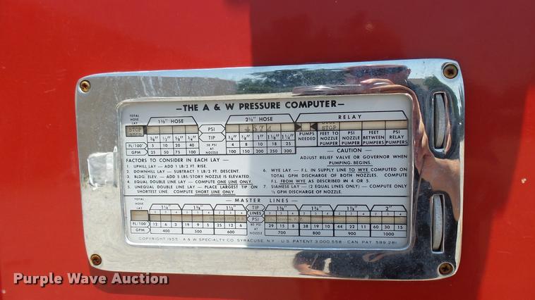 image for item DA7964 1972 Ford Bean fire truck