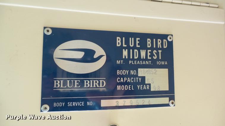 image for item DA7967 1998 Chevrolet Blue Bird school bus