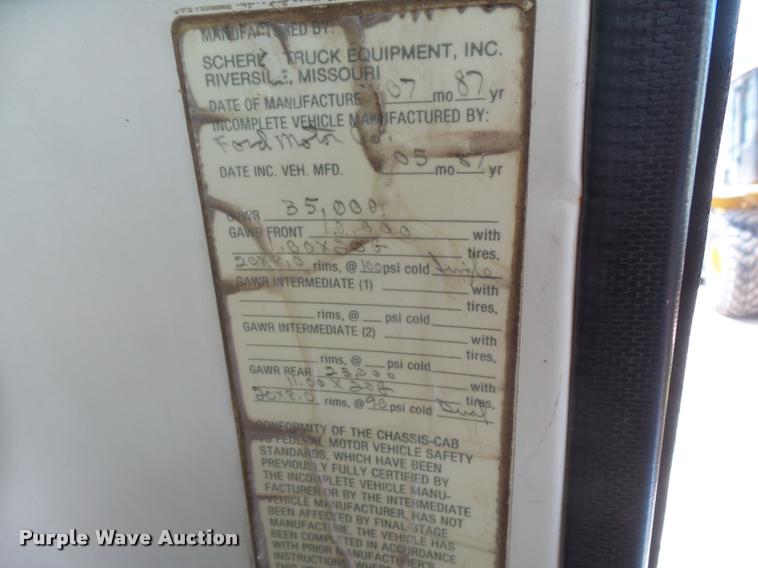 image for item DB2621 1987 Ford F800 dump truck