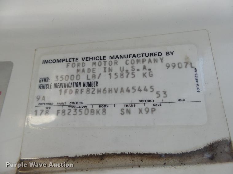 image for item DB2621 1987 Ford F800 dump truck