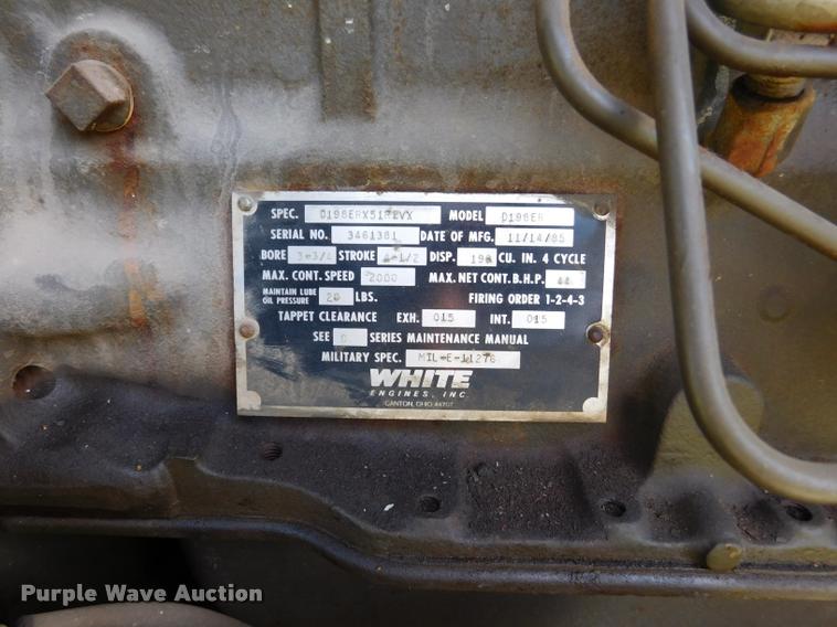 image for item DB9486 1986 John R. Hollingsworth Co. MEP-004A generator