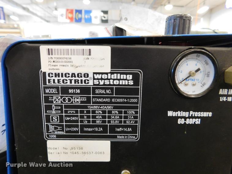 image for item DE9803 Chicago electric plasma cutter