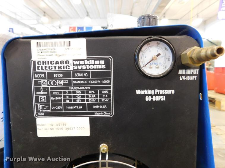 image for item DE9803 Chicago electric plasma cutter