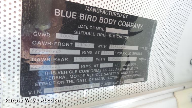 image for item DQ9184 2004 Blue Bird All American school bus