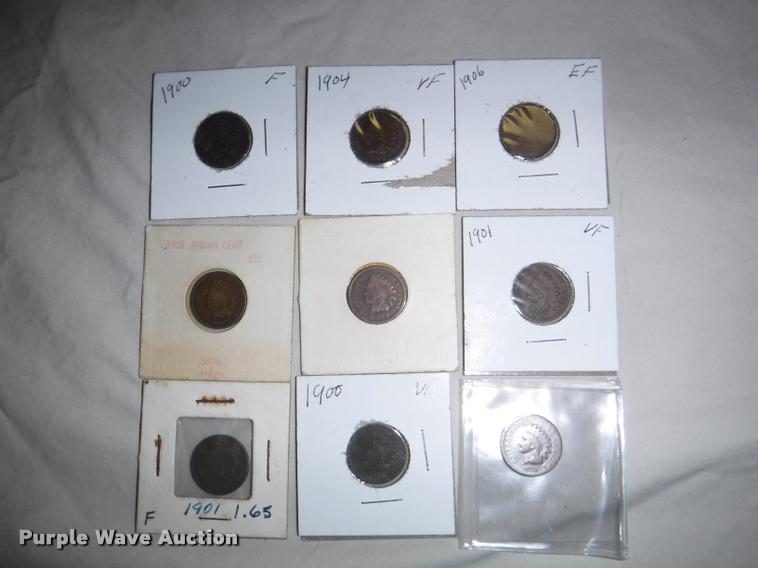 image for item CA9574 (9) Indian Head pennies