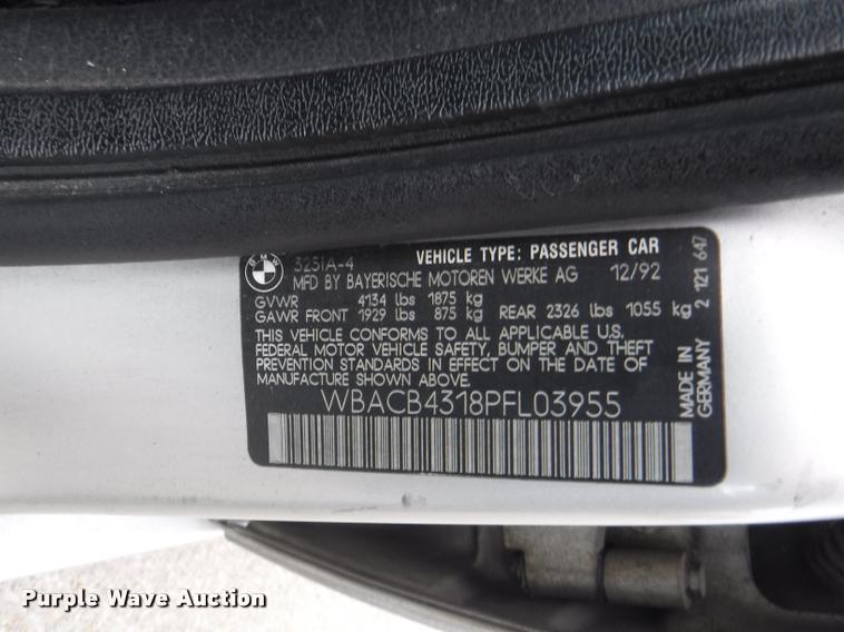 image for item DB3981 1993 BMW 325i