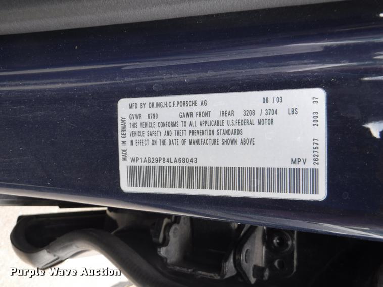 image for item DB3982 2004 Porsche Cayenne S SUV