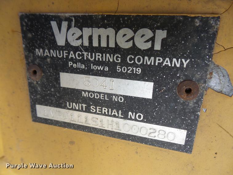image for item DA6457 1987 Vermeer 504I round baler