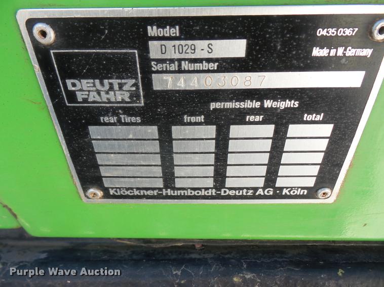 image for item DA6475 1989 Deutz Allis 7120 tractor