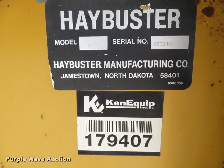 image for item DB2625 HayBuster H1000 bale processor