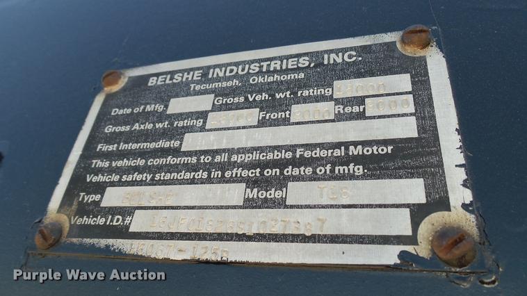 image for item DR9742 1995 Belshe equipment trailer