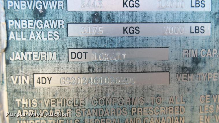 image for item DR9743 2006 Travalong enclosed equipment trailer