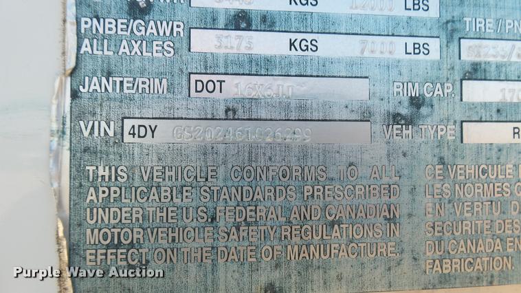 image for item DR9743 2006 Travalong enclosed equipment trailer