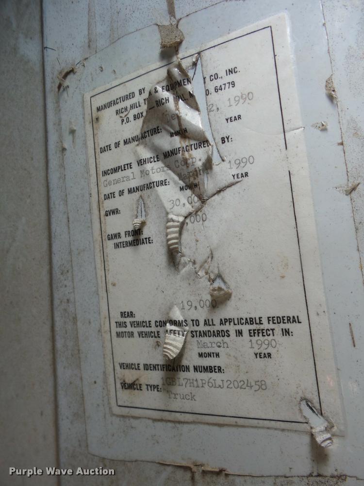 image for item K6473 1990 Chevrolet Kodiak applicator truck