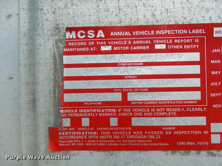 image for item DB5775 1997 Wabash curtain sided trailer