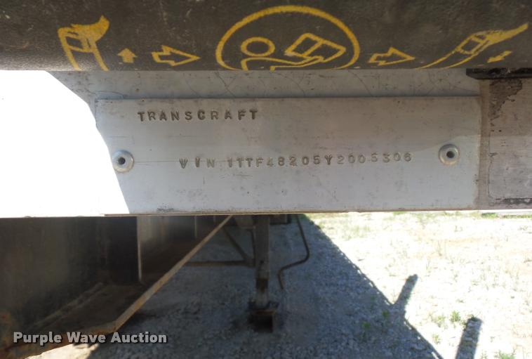 image for item DJ9518 2000 Transcraft flatbed trailer