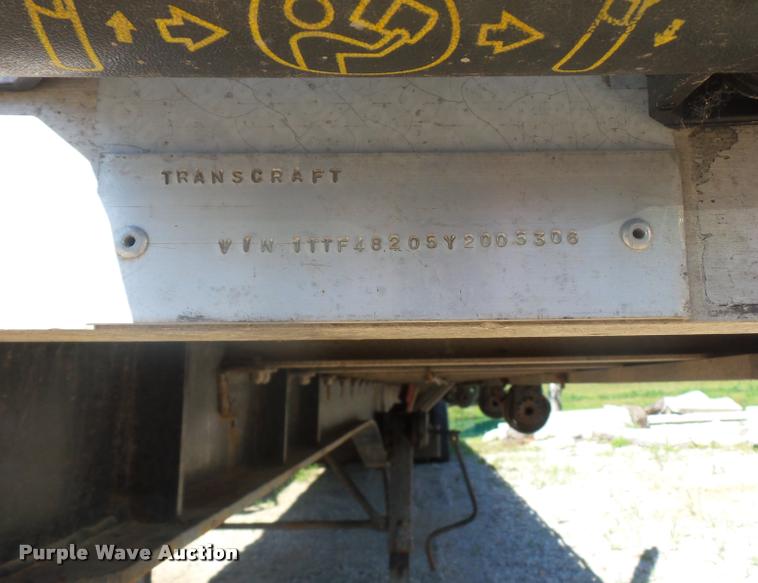image for item DJ9518 2000 Transcraft flatbed trailer