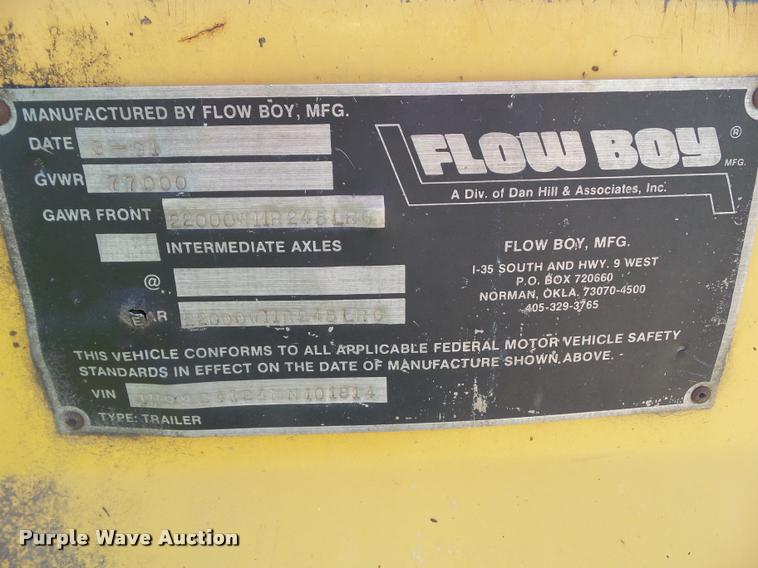 image for item L5600 1991 Flowboy live bottom trailer