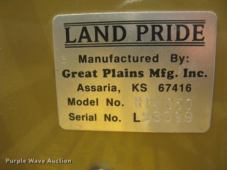 image for item AR9842 Land Pride RTA1050 rototiller