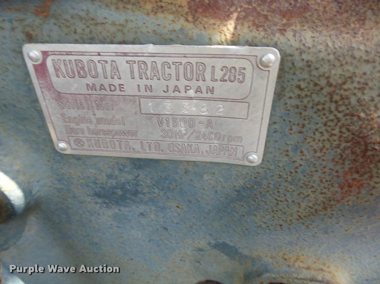 image for item BI9668 Kubota L285 tractor