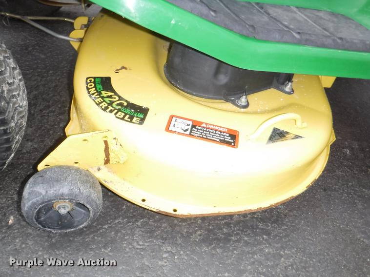 image for item BY9750 John Deere LT160 riding lawn mower