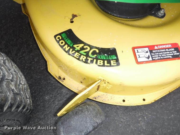 image for item BY9750 John Deere LT160 riding lawn mower