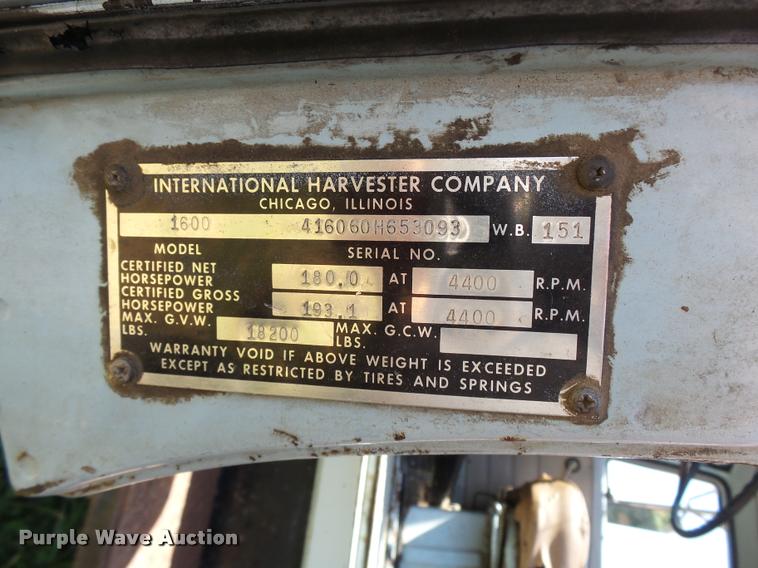 image for item CA9029 1966 International Loadstar 1600 dump truck