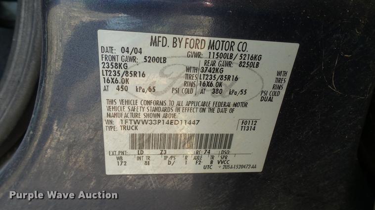 image for item DA1094 2003 Ford F350 Lariat Crew Cab pickup truck