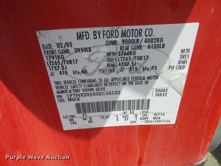 image for item DA1546 2005 Ford F250 Super Duty SuperCab pickup truck