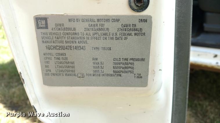 image for item DA5555 2007 Chevrolet Silverado 2500HD Ext. Cab pickup truck