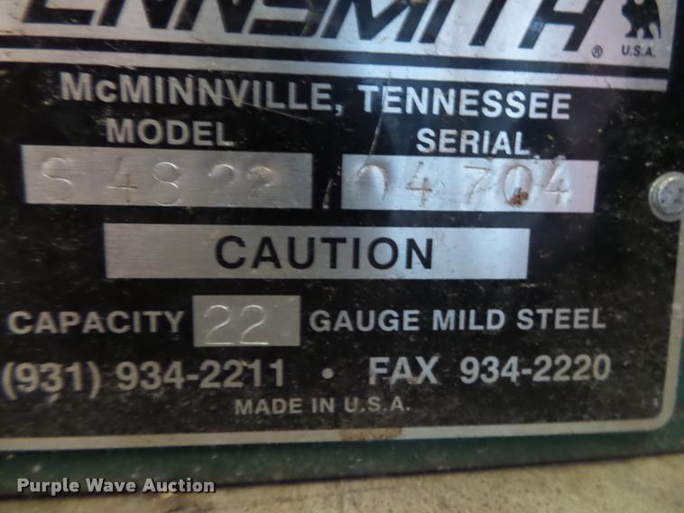 image for item DA9210 Tennsmith 48-22 sheet metal brake