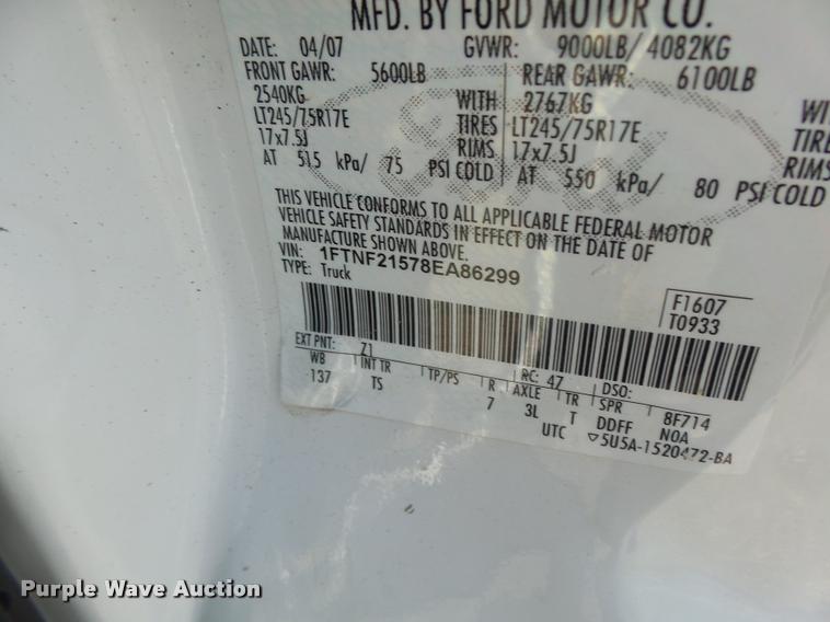 image for item DB1357 2008 Ford F250 Super Duty pickup truck