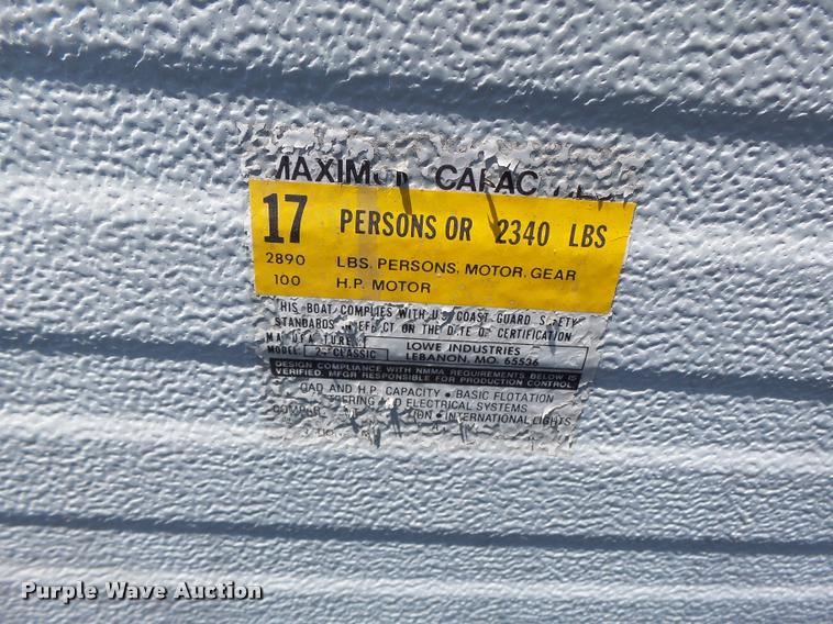 image for item DB5759 1988 Lowe Classic pontoon boat