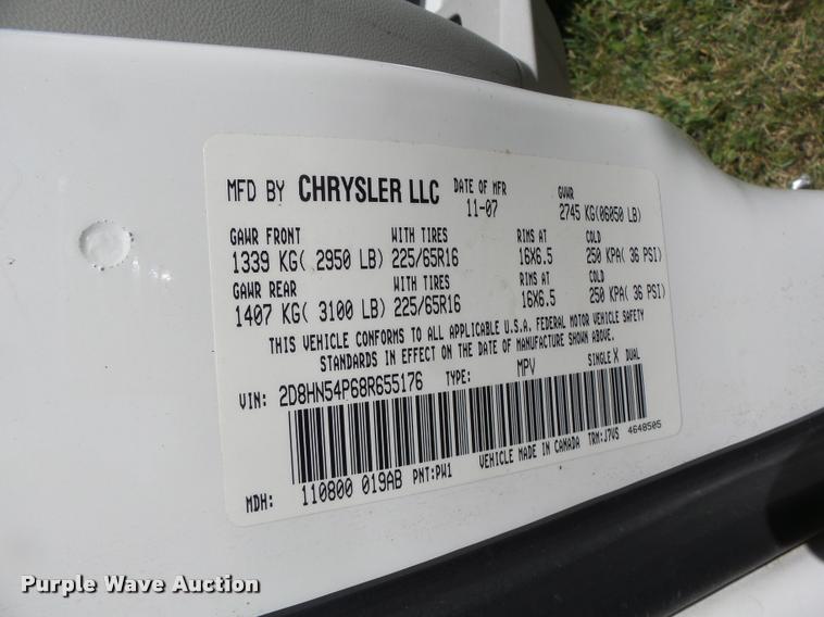 image for item DB5786 2008 Dodge Caravan van