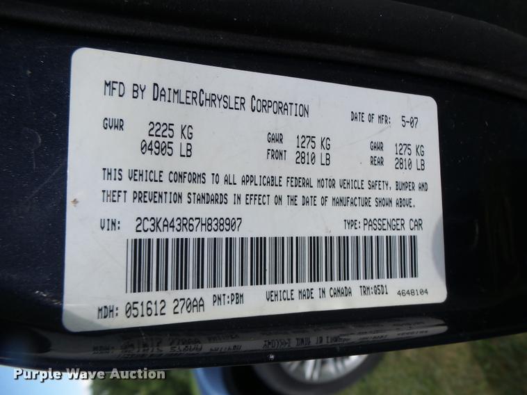 image for item DB5791 2007 Chrysler 300