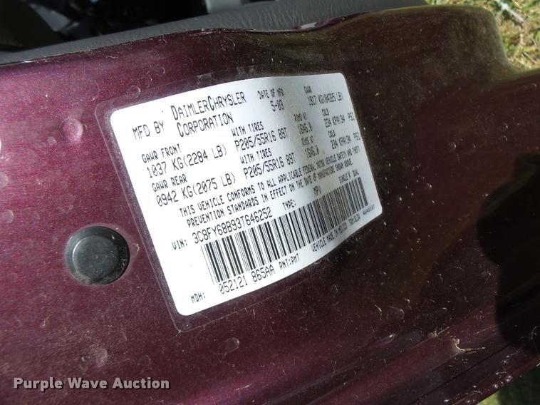image for item DB5792 2003 Chrysler PT Cruiser