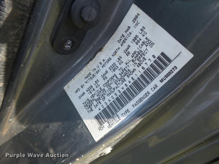image for item DB5793 2004 Chrysler Sebring