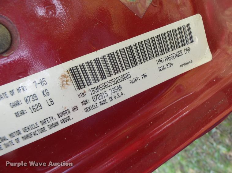 image for item DB5797 2005 Dodge Neon