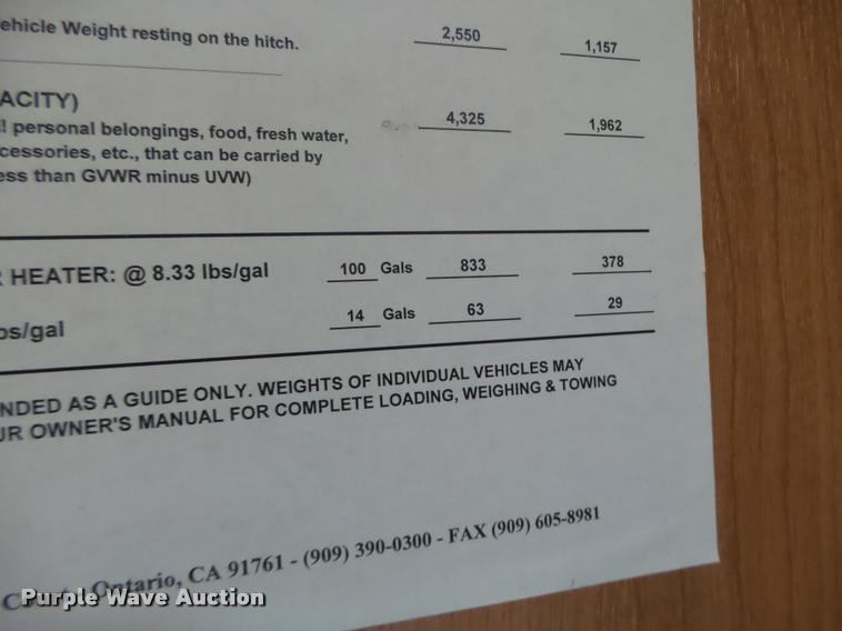 image for item DB5799 1999 Travel Eze TW38CC35 camper